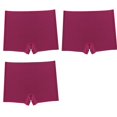 thumbnail image 1 of TrowBridge-bóxer sin costuras para mujer, lencería transpirable, cómoda, ropa interior de satén de seda, 3 piezas, 1 of 4