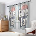 thumbnail image 2 of Yayeee Window Curtains Set of 2 for Living Room Light Filtering 63"x42", Gray Game Day, 2 of 7