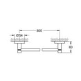 thumbnail image 3 of GROHE 40386001 Essentials 31" Porte-Serviettes en Chrome Étoilé, 3 of 4