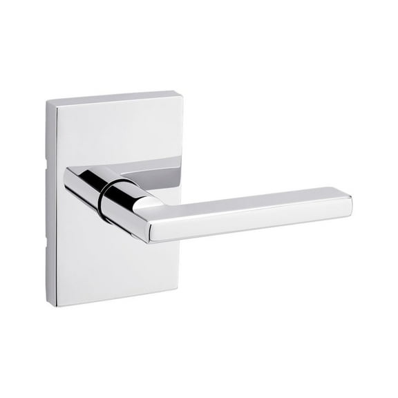 Kwikset 720HFLRCT-26 Halifax Lever with Rectangular Rose Passage Door Lock with 6AL Latch and RCS Strike Bright Chrome Finish