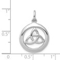 thumbnail image 2 of Sterling Silver Rhodium-plated Polished Celtic Symbol Pendant, 2 of 2