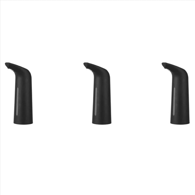 3X Dispensador de Jabón Automático Negro Sin Contacto, Dispensador Automático de Jabón LíQuido para Cocina Baño 400Ml