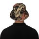 thumbnail image 5 of Fotbe Gothic Eastern Floral Skull Sombrero Tipo Pescador con Estampado – Sombrero de Sol de Algodón de Moda para Playa, Golf, Pesca, 5 of 6