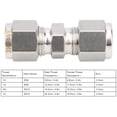thumbnail image 4 of Adaptateur de Tube de Compression, 2 Pcs Raccord de Compression en Acier Inoxydable, Réducteur à Double Ferrule pour Fabrication de Bateau Automobile 3/8, 4 of 8