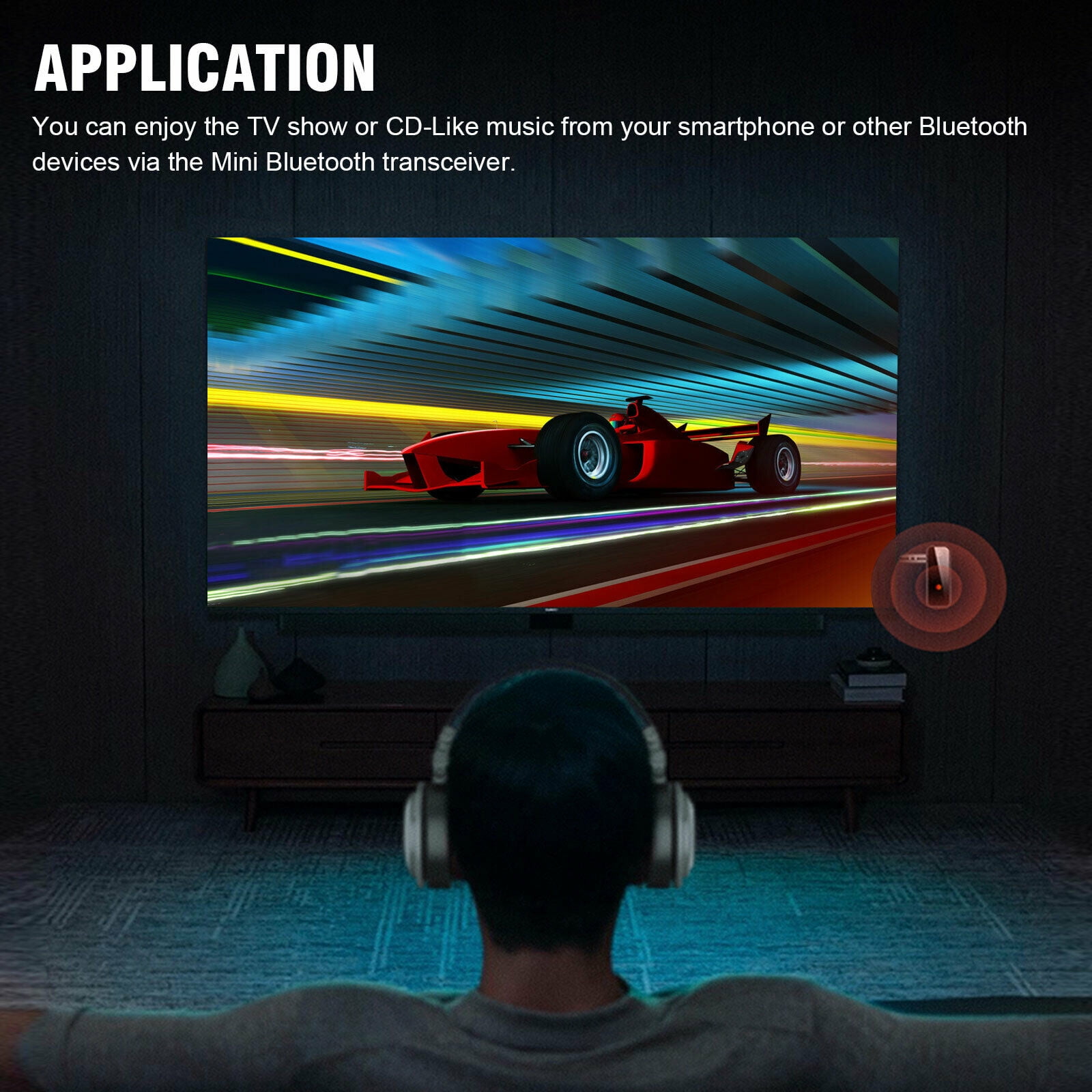 Fmshpon Wireless 3.5mm Adapter USB Bluetooth Transmitter for TV PC Headphones Home Stereo