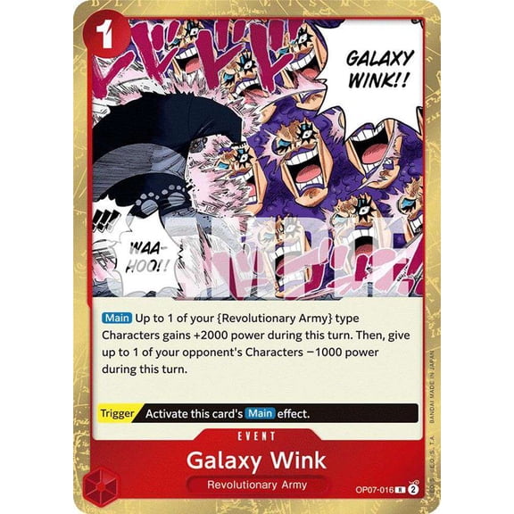 One Piece 500 Years in the Future Rare Galaxy Wink OP07-016