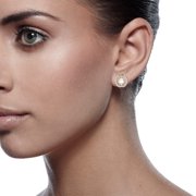 Gemini Unique Women's Jewelry Gold Filled Pearl Swarovski Crystal Stud Earrings Valentine's Day Gifts Gm127 15mm