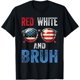 thumbnail image 1 of Fashion? 100% Cotton 4th Of July Red White Bruh Flag Sunglass Men Women Kids T-Shirt A58, 1 of 6