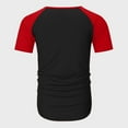 thumbnail image 5 of JAJAHO Men's Running Shirts Raglan Short Sleeve Fitness Stretchy Sports Top Color Block Crew Neck Base Layer T Shirt Summer Workout Gym Leisure Tops, 5 of 9
