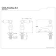 thumbnail image 3 of Kingston Brass CC6L1 Basin Faucet (1)CCPL1CSC (1)CCPL1CSH, Polished Chrome, 3 of 3