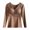 Coffee, variant on Lovzfmll Women's Thermal Top Self-Heating Long Sleeve, V-Neck with Fleece Lining and Seamless Design for Full Coverage Warmth