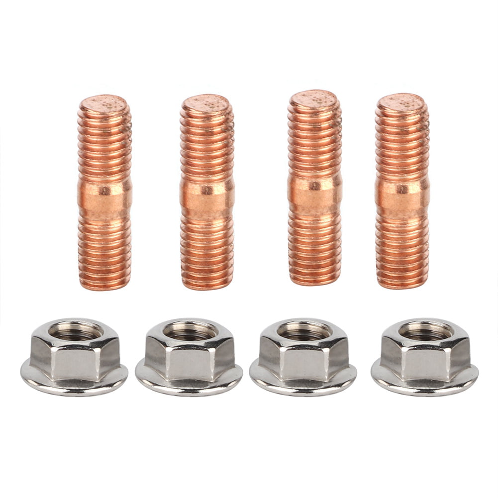 M10x1.50 Threaded T3 T4 T6 Turbo Screw and Nuts High Strength Turbo Stud Kit Flange Nuts Set of 4 