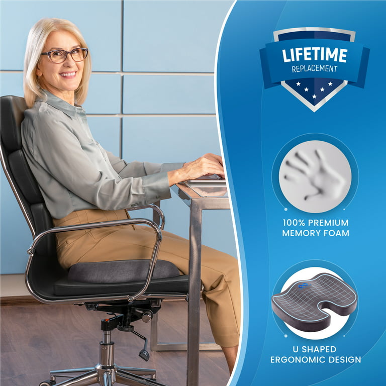 Memory Foam Navy Premium Comfort Seat Cushion Chair Pad