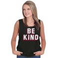 thumbnail image 3 of Be Kind Happy Peace Love Inspiring Tank Top T Shirts Men Women Brisco Brands X, 3 of 6