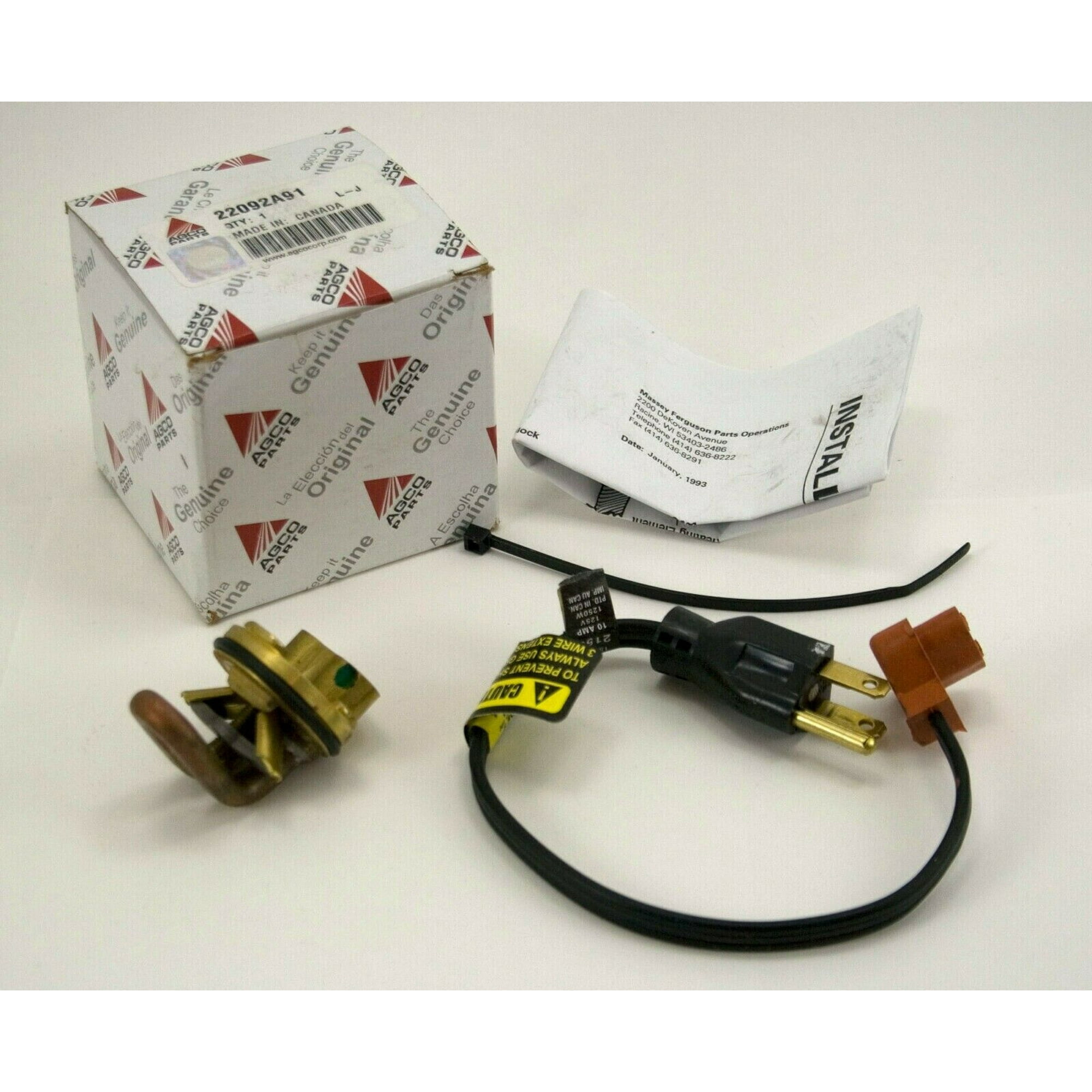 AGCO Block Heater for Massey Ferguson Tractor Part # 22092A91 | Walmart  Canada
