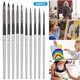thumbnail image 4 of 2 Sets Artist Brushes Nylon Wool Silver Gray Holder Watercolor Gouache Acrylic Painting Tool, 4 of 5