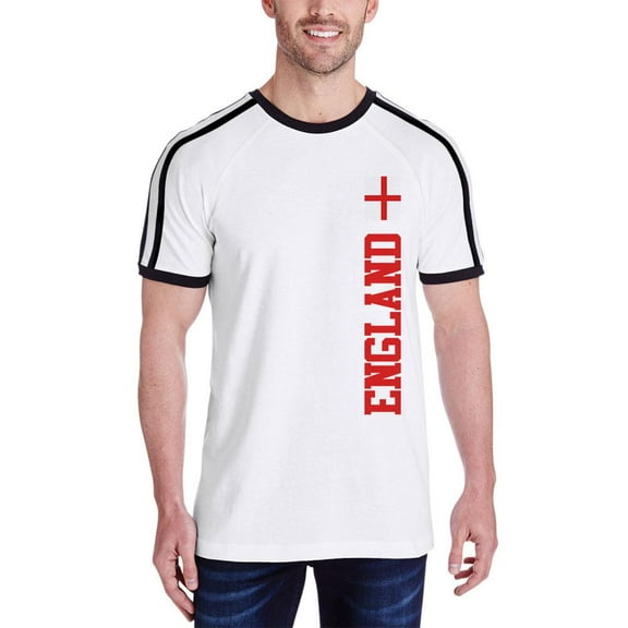 World Cup England Mens Soccer Jersey T-Shirt White-Black X-LG