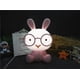 thumbnail image 2 of Lámpara de mesa LED de conejo para decoración de habitación infantil, luz nocturna, tres velocidades ajustables, adorable conejo de dibujos animados, protección ocular táctil (1 paquete, rosa), 2 of 4