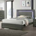 thumbnail image 4 of Furniture of America Willow Wood Bed with LED, Gray, California King, 4 of 5