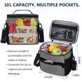 thumbnail image 2 of Sac à Lunch pour Hommes Femmes Sac Isotherme Étanche Sac à Lunch Réutilisable Sac à Lunch Portable Adulte Travail, Morandi Gris, 2 of 6