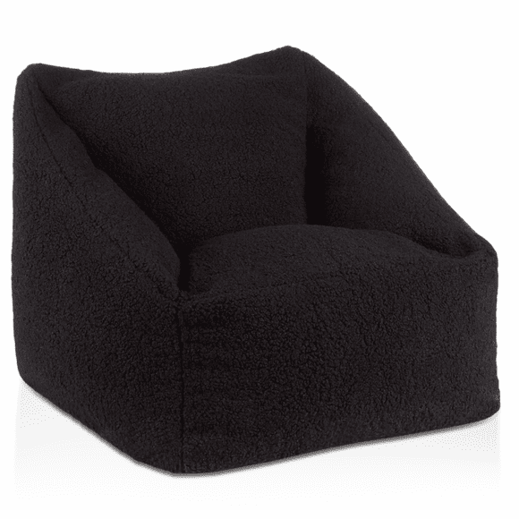 Bouclair Black Sherpa Bean Bag Chair