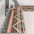 thumbnail image 2 of Kitchen Rugs Sets Of 2,Boho Blue Pixel Ethnic Pattern Anti Fatigue Kitchen Mat Rugs Non Slip Washable,Decorative Kitchen Floor Mats for Kitchen,Sink,Laundry,17"X47", 2 of 5