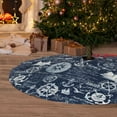 thumbnail image 6 of Sikiie Sailing Cruises Nautical 30-48 inches {designName} Print Christmas Tree Skirt Snowman Xmas Tree Skirt with Edge Christmas Decorations for Holiday Party, 6 of 7