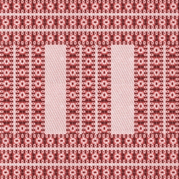 Ahgly Company Indoor Square Patterned Baby Pink Area Rugs, 4' Square