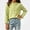 Green, variant on WAVSUF Girls Ribbed Top, Long Sleeve Bow Decor Mock Neck Winter Fall Warm Pullover Pink 7-8