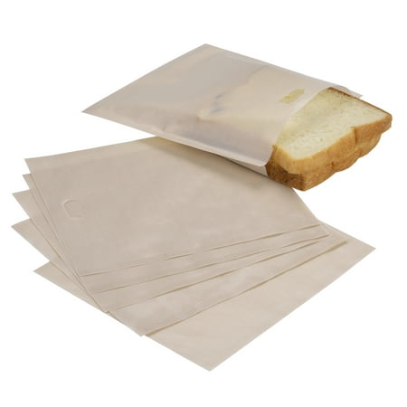 6 PCS Toaster Bags Non-Stick and Reusable Grilling Bags Panini Toaster Bags for Sandwich Hamburger Bread, 6.3 X 7
