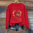 thumbnail image 5 of BLTIBY Valentine Shirts for Women Love Heart Sweater Casual Crewneck Long Sleeve Pullover Sweatshirts Valentines the Day Tops Red 3 L, 5 of 6