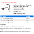 thumbnail image 2 of Fuel Injector Connector - Compatible with 1980 - 1985, 1987 - 1991 Volkswagen Vanagon 1981 1982 1983 1984 1988 1989 1990, 2 of 2
