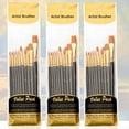 thumbnail image 5 of MUZHIYUA 20 Pcs Paint Brushes for Acrylic Painting Black, 5 of 7