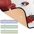 thumbnail image 3 of CURLYOOT Red Ladybugs Rug for Living Room Bedroom, 4x6 Ft Washable Area Rug, Non Slip Rugs for Entryway, Floral Ladybugs Large Carpet for Indoor Dining Room, 3 of 8