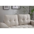 thumbnail image 6 of EUROCO Velvet Pull Out Sofa Bed, 3-in-1 Convertible Loveseat Sleeper Sofa with 2 Side Pockets, Tri-Fold Multi-Function Floor Gaming Sofa Bed, Fold Out Daybed for Living Room/Apartment,Beige, 6 of 8
