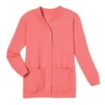thumbnail image 5 of CATALOG CLASSICS Womens Fleece Jacket Snap Front Cardigan Sweatshirt for Women, XL, Coral, 5 of 6