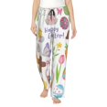 thumbnail image 1 of Fotbe Happy Easter1 Pantalones de Pijama para Mujer, Pantalones de Dormir, Pantalones Pj con Cordón y Bolsillos-Medium, 1 of 6