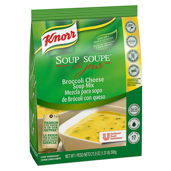 Knorr 21 oz Soupe du Jour Mélange de Soupe au Fromage Brocoli - 4/Case