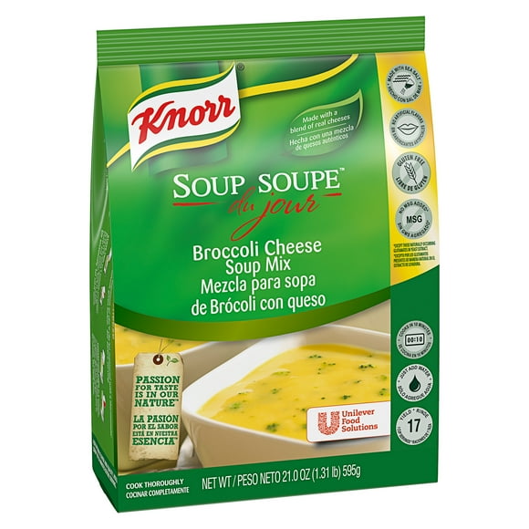 Knorr 21 oz. Soup du Jour Broccoli Cheese Soup Mix - 4/Case