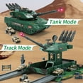thumbnail image 6 of JoyStone Double Track Tank Toy Playset, Army Green Toy Tank with Lift Function, 6PCS Alloy Die-Cast Toy Vehicles, Lights & Music, Gift for Boys & Girls Ages 3-8, 6 of 15