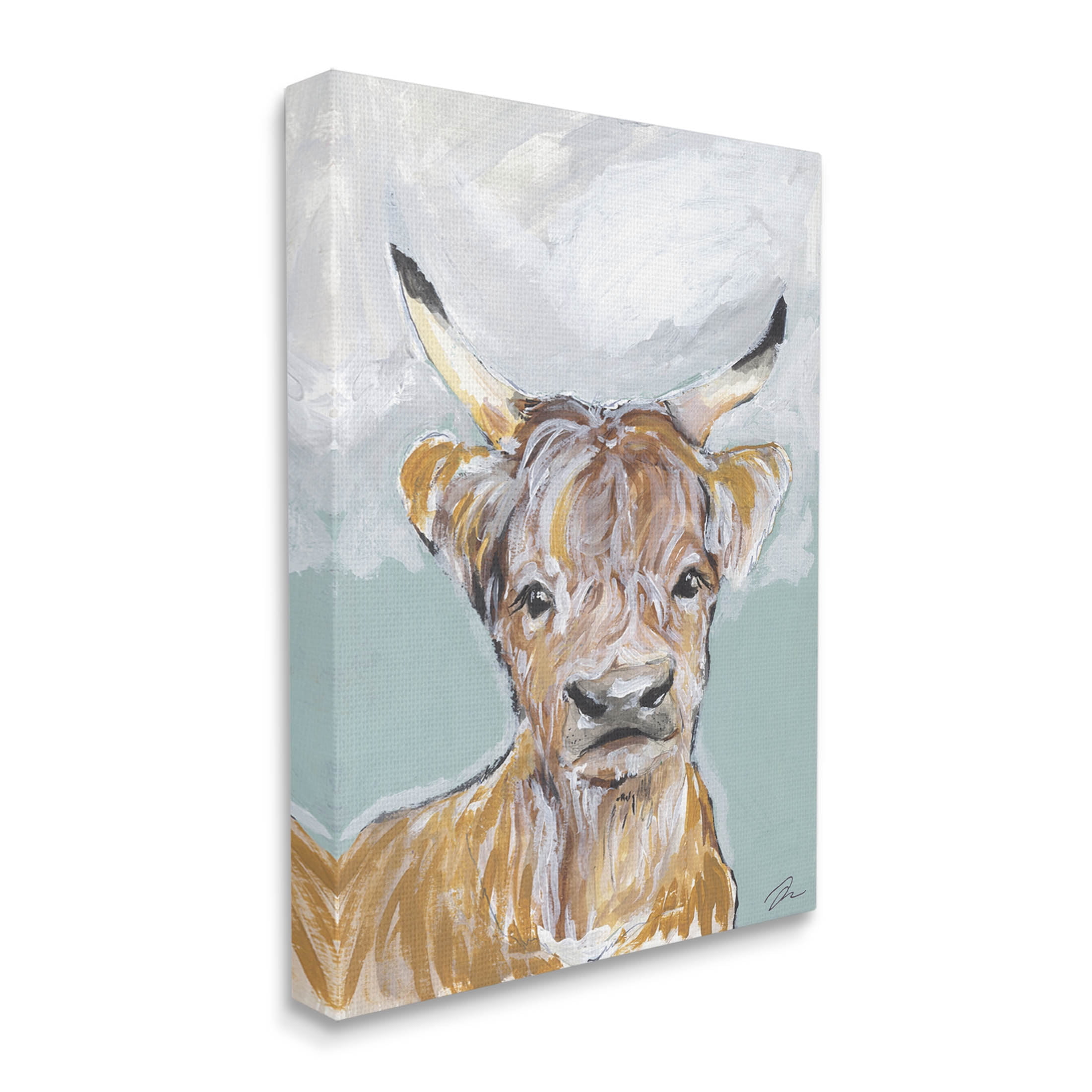 Stupell Industries Rural Farm Cattle Brushed Painting Painting Gallery Wrapped Canvas Print Wall Art, Design by Jessica Mingo