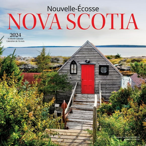 Wyman Publishing La Nouvelle-Écosse 2024 30.48x60.96 CM Mur Carré Calendrier, 9781525611582