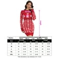 thumbnail image 5 of Women's Ugly Christmas Sweater Long Sleeve Round Neck Slim Mini Dress, 5 of 5