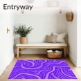 thumbnail image 3 of ODIKA 5'x7' Machine Washable Non-Slip Area Rug, Artistic Fluid Whimsical Curvy Decorative Fancy Modern High Traffic Rug with Pad, Purple, 592142, 3 of 8