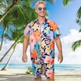 thumbnail image 7 of Alaiyaky Hawaiian Shirts for Men, Mens T Shirt and Short Bucket Hat Sunglasses Set Short Sleeve Tropical Summer Beach Vacation Fancy Costume Adult Outfit, 7 of 7
