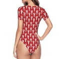 thumbnail image 4 of Easygdp Cartoon Lobster Women's One-Piece Swimsuit Slim Fit Crew Neck Bodysuit Athletic Swimwear with Concealed Buckle - Medium, 4 of 9