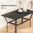 thumbnail image 5 of Outsunny Outdoor Coffee Table, All-Weather Rectangle Patio Coffee Table with Slatted Tabletop for Outside, Patio, Black, 5 of 9
