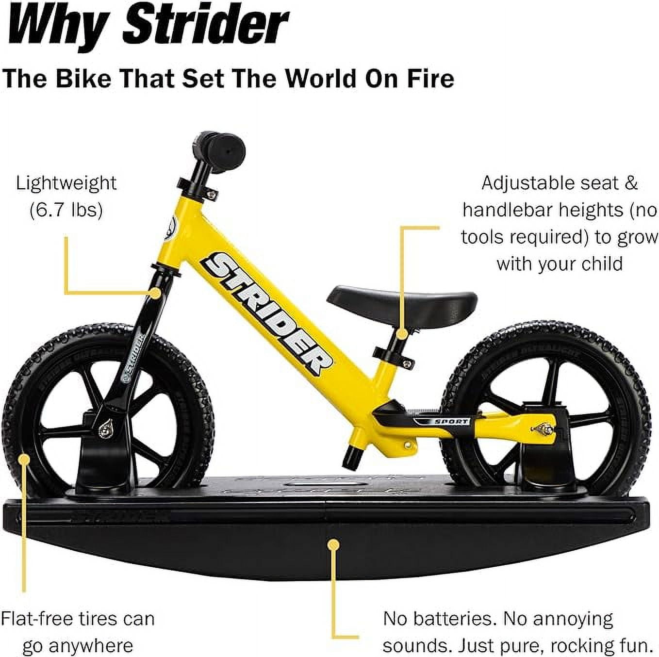 STRIDER12インチ Strider - 12 Sport 2-in-1 Rocking Bike for Toddlers, Ages 6