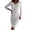 White, variant on Manxivoo Summer Dresses Women Casual Long Sleeve Bodycon Dresses V Neck Ribbed Knitted Short Dresses Slim Fit Solid Color Mini Party Dress Black