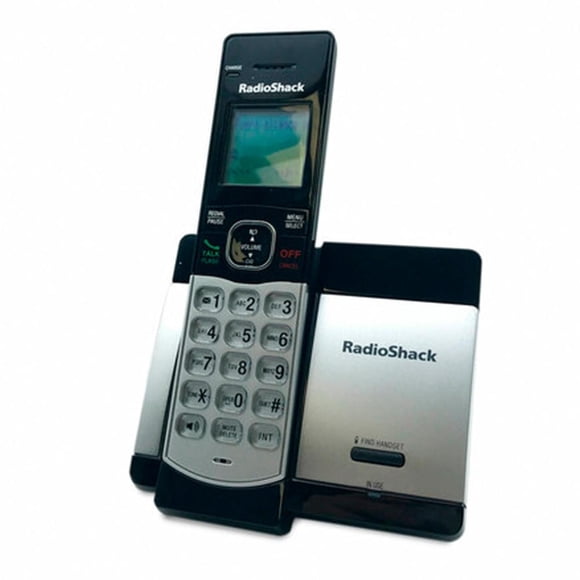 Teléfono inalámbrico Radioshack identificador de llamadas recargable plata
